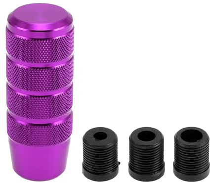 INFINAUTO Auto Schaltknauf Lila 1 Set Für Automatik- Und Schaltgetriebe | Lila, Universal Für Automatik- Und Schaltgetriebe, 9,5x3,6 Cm, M8x1,25, M10x1,25, M12x1,25 Adapter
