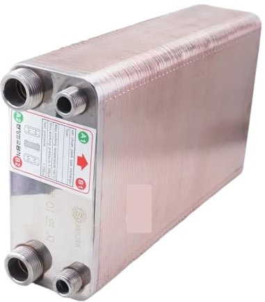 VCHICS Wärmetauscher, 150 Platten Wärmetauscher Bier Würze Kühler Kühler SUS 304 Edelstahl for Homebrew Kühlung Für Fußbodenheizung, Warmwasserbereitung