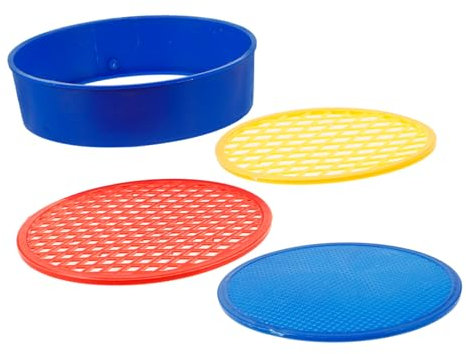 1 Set Sieve Sand Gardening Accessories Moss Garden Tools Tester Garden Hand Sifter Strainer Home Sifting Pan Lab Perlite The Rock Garden Supplies Plastic