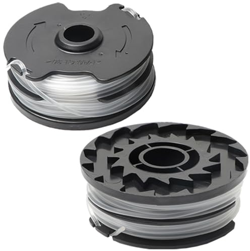 2 Pezzi Rocchetto Doppio Filo di Ricambio per Tagliabordi, Bobine in ABS con Filo Nylon, Compatibile con Modelli Selezionati Parkside PRTA 20-Li, PRT 550 e Simili