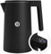 Balter Edelstahl Wasserkocher mit Temperatureinstellung, 40°C-100°C, Doppelwand, BPA frei, 1,7L, Schwarz, WK-5-Touch