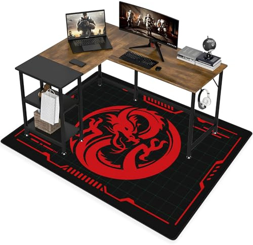 Htjydt Bodenschutzmatte Bürostuhl, 160 cm x 130 cm große, Geeignet für Hartholz- und Fliesenböden. Die Schutzunterlage eignet Sich für Stühle in Büros, Spielzimmern und Zuhause