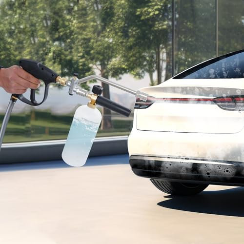 4350PSI Pistolet de nettoyage haute pression avec 5 buses interchangeables, kit de nettoyeur haute pression, pour lavage de voiture