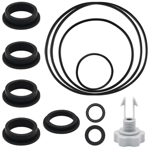 Kit de Réparation pour Pompe à Filtre à Sable pour Intex, Rechange pour Pompe à Filtre à Sable, Comprenant 1pcs Soupape de Décharge d'air 11pcs Joints Toriques pour Différentes Pièces