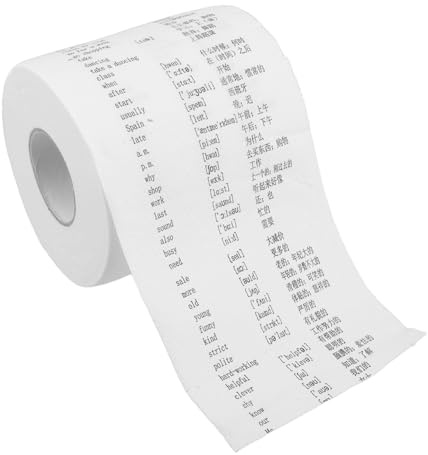 Vaguelly Engagierendes Englisch Toilettenpapier Mit Phonetischen Symbolen Lustiges Badezimmerpapier Zur Erweiterung Des Wortschatzes Für Grundschüler Geeignet Für Hause Schule