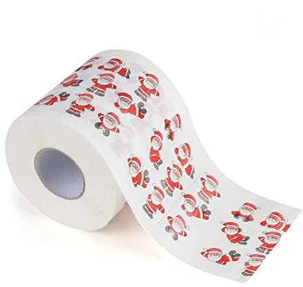 Rouleau de papier toilette de noël, maison, bain du père noël, rouleau papier toilette, fournitures, mouchoirs décoration, fournitures ..