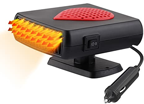 DURNYDT Car Heater 12V Car Heaters for Vehicle 150W Car Heater that Plug in Cigarette Lighter, 2 in 1Heating and Cooling Fast Heating Defrost Defogger