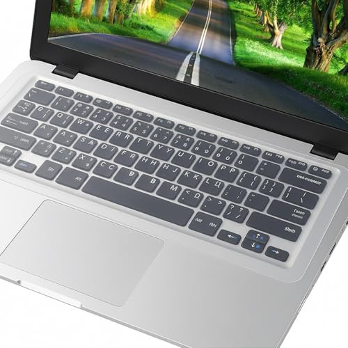 TMZELOA 2PCS Protector Teclado Silicona Transparente, Cubierta Teclado portátil Ultrafina e Impermeable, Protector Teclado 15 a 17 Pulgadas Lavable Universal para Laptop y Notebook