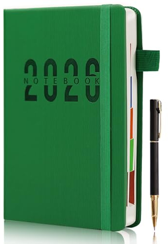 DOJASOHILMI 2026 A5 Yearly Diary - Jan to Dec Daily Appointment Book, 400 Thick Pages Planner with Monthly Tabs & Practical Design for Office Productivity