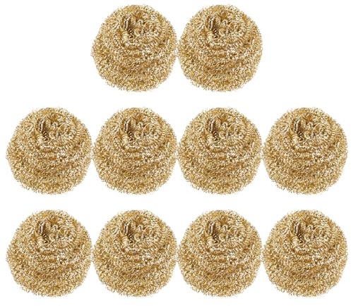 Yardenfun 10 pezzi Palline Pulisci Punte Saldatore in Ottone Sfera Detergente per Saldatrice Elettronica Pulizia Efficiente senza Riduzione Temperatura Accessorio per Punte Saldatore