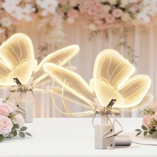 LED Moving Butterfly Light Decoration Electric Wings Lamp Table Centerpiece
