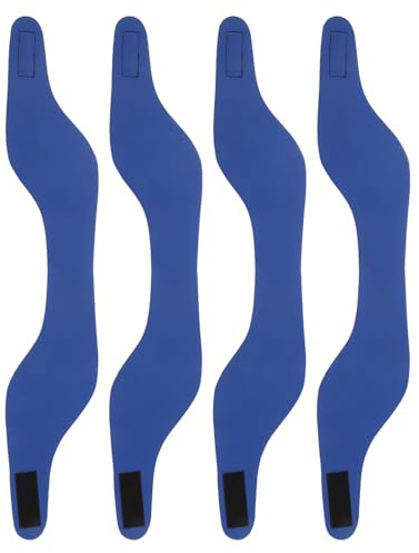BESTonZON 4 Pezzi Fascia da Nuoto per Orecchie in Neoprene Blu, Set da 4 Pezzi Chiusura Regolabile, Protezione Auricolare per Nuoto, Doccia e Sport Acquatici, Comfort e Assorbimento Sudore