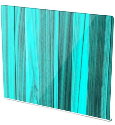 Planche à découper en bois turquoise avec rebord, 41,9 x 34 cm, planches à découper pour comptoir de cuisine