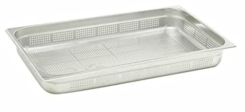Pentole Agnelli GPP11065 Gastro Norm Pan Starter Vassoio, Acciaio Inossidabile, Argento, 53x32,5x6,5 cm