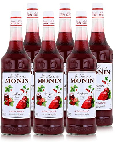 Monin Sirup Erdbeer, 1,0L, 6er Pack