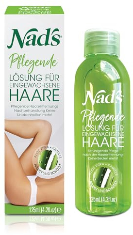 Nad's After Shave Balsam für eingewachsene Haare + Rasurbrand + Rötungen - Ingrown Hair Treatment Solution für Frauen + Männer; Nach der Rasur, Waxing und Creme; 125ml