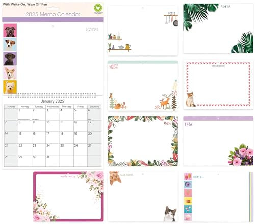 PaulStore 2026 Monthly Memo Board Midi Calendar Family Organiser Shopping