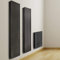 VILSTEIN Design Heizkörper Flach, Flachheizkörper, Paneelheizkörper, Wandheizkörper, Mittelanschluss & Seitenanschluss, Schwarz, Doppellagig, 2300W, Vertikal, 180x60 cm