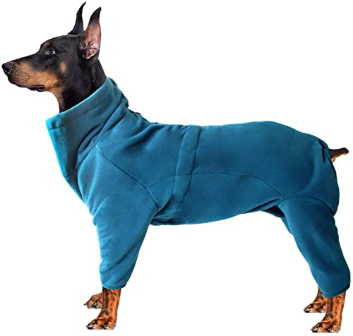 Hundemantel Winter Dick Warm, Hund Fleece-Pullover mit Beinen, Einstellbare Haustier Kapuzenpullis Rüde/Hündin Overalls für Corgi, Geeignet für Welpen Kleine Mittlere Große Hunde (Color : Grün, Size