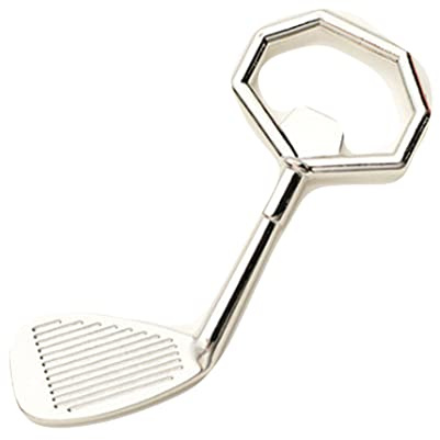ARFUKA Flaschenöffner Tragbare Kronkorkenöffner Bieröffner Edelstahl Bierflaschenöffner in Golfclub Form Geburtstag Weihnachtsgeschenke für Frauen und Männer Silber