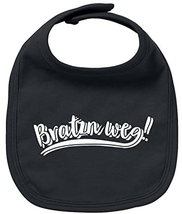 Bavariashop Baby Lätzchen Bratzn weg! - schwarz, Kinderlätzchen mit Spruch