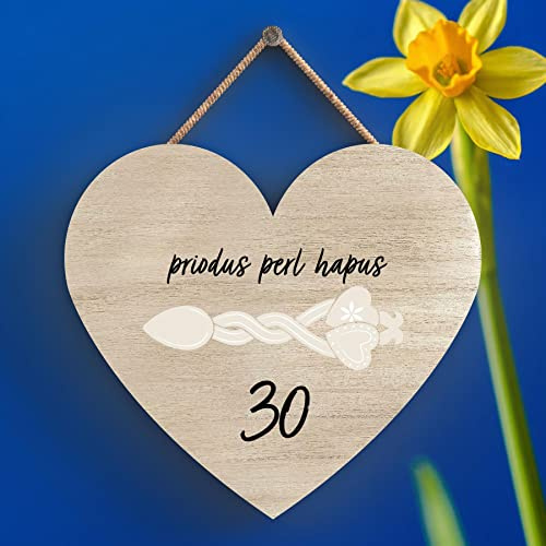 Global Designs 30Th Wedding Anniversary Welsh Love Spoon Wooden Heart Hanging Plaque