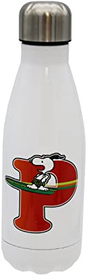 CYPBRANDS Bouteille d'Eau en Acier Inoxydable, Sceau Hermétique, avec la Lettre P Multicolore, 550 ml, Blanc, Produit Officiel