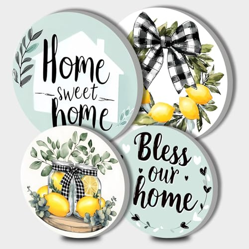 Green Spring Decor Electric Stove Burner Covers，4 Pcs Green Cute Round Stove Burner Covers，8 Inches and 10 Inches，Gas Stove Burner Cover,Metal Cooktop Spring Flower Decorative，Home Decor,Kitchen Decor