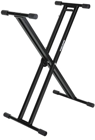 MUSIC STORE KB-4 EX, Doppel X-Ständer, für Keyboards, Synthesizer, Stagepianos, E-Pianos