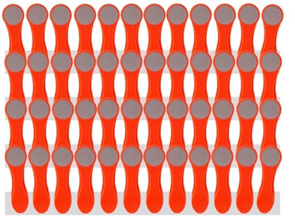 48 Wäscheklammern Wäscheclips mit Druckfedern aus Edelstahl und Soft Grip Softgrip Soft Touch Softtouch Orange Grau