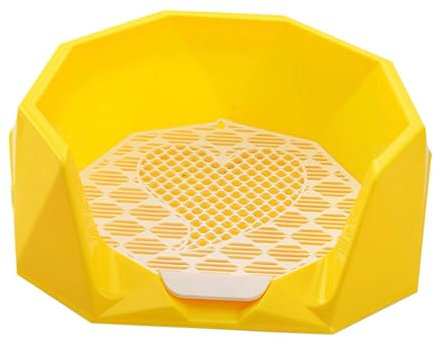 Dualoai Netz Hundetoilette, Hundestreubehälter, Haustier Trainingsunterlagenhalter, Hundetöpfchen Tablett für Den Innenbereich, Gelb