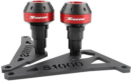 BDDXWSM Motorrad-Sturzpads, Sturzpad, Rahmengleiter, Kollisionsschutz Für BMW S1000R S 1000R S1000 R 2014-16 19-20 Rahmen-Sturzpads(ROT,X-1)