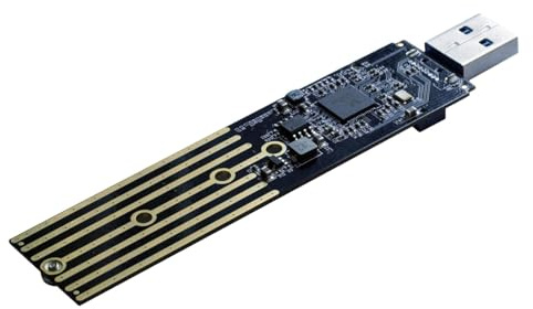 Nvme Ssd Case, Compact USB Adapter, USB Flash Drive Extender, M.2 Nvme Ssd Enclosure Adapter 10gbps, USB Expansion Card, Hard Drive Extender Board Type a Direct Plug-In for Laptop Flash Drive