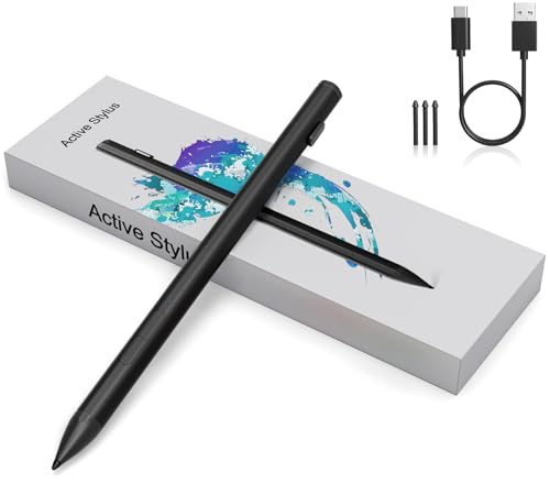 Surface Stylus für Surface Pro 11/9/X/8/7/6/5/4/3, Surface Go 4/3/2/1, Surface Laptop/Studio/Book 4/3/2/1 Stylus Stift mit Palm Rejection, 4096 Druckempfindlichkeit, Schwarz