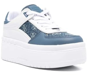GUESS Sneakers à Plateforme Cuir mélangé Jeans - Femme