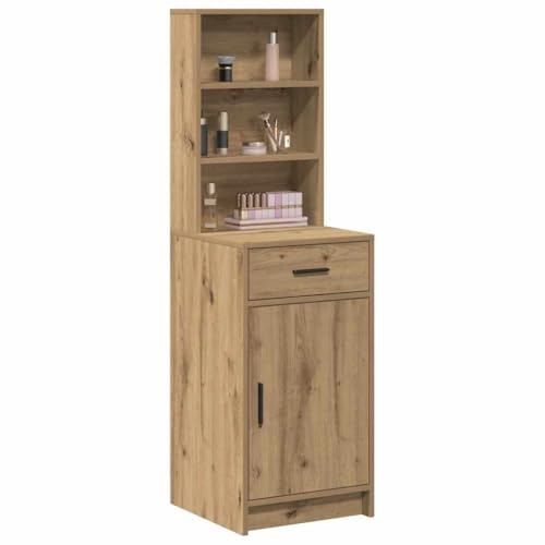 vidaXL Artisan Ek Sidoord Med Gott Om Förvaringsutrymme | Endast Inomhus Premium Massiv Trä Hyllor Och Låda Modern Buffé Bord Ideal För Matrum Vardagsrum Rektangulär Design Hall Konsol