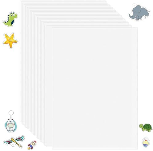 L&W Luck 20 Stück A4 Schrumpffolie Set,Shrink Plastic,Schrumpffolie zum Basteln für Schrumpffolie DIY Basteleien Dekorationen