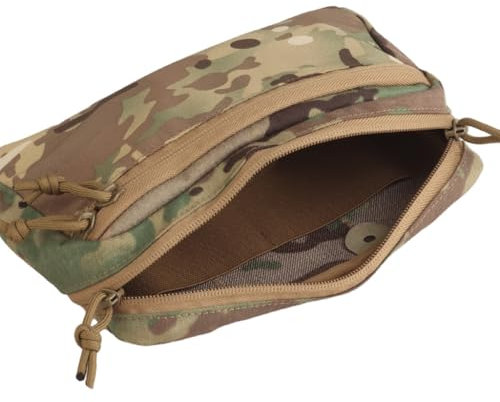 Molle Tactique Utilitaire Tool Pouch, EDC Admin Etui Multifonctionnel pour Ceintures De Sécurité, Sac GP Large Sac À Dos De Stockage Élargi avec Fermeture À Glissière Et(1PCS-CP)