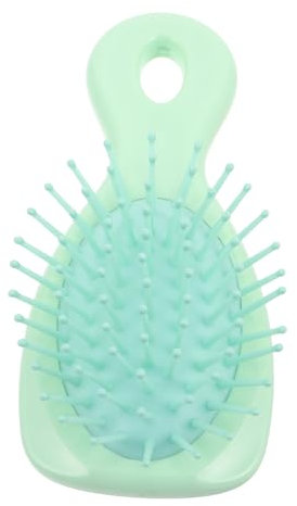 JOINPAYA Cepillo De Masaje Cuero Cabelludo y Peine De Paleta Para Niñas, Mini y Portátil, De Paleta Cojín, Color Verde, Ligero y Práctico Para Uso Doméstico Viaje