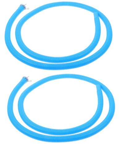 HOMSFOU 2pcs Washing Machine Extension Drain Hose Inner Diameter Pe Material with Clamps Durable Half Automatic Washer Inlet and Air Conditioner Drain Pipe Blue Flexible Tubing