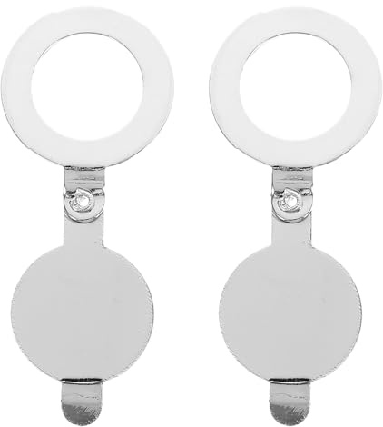 KOMBIUDA 2pcs Copper Peephole Cover for Door Viewer Privacy Shield Replacement for Home Office Security Bright Chrome Anti-Peeping Protection for Apartment and Front Door