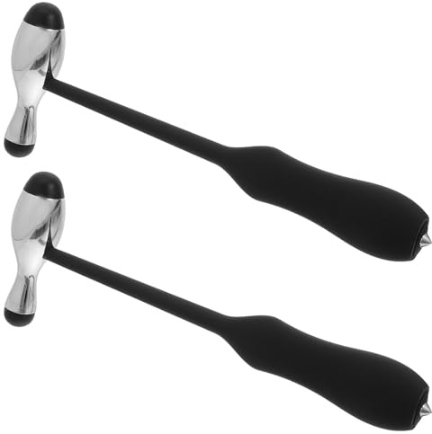 CIYODO 2 Pezzi Martello Neurologico Medico in Lega di Zinco e Abs per Esami Neurochirurgici e Test Riflessi Strumento Diagnostico Durevole per Clinica e Uso Domestico
