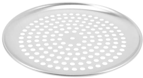 Milisten Plaque à Pizza Perforée 25 Cm en Alliage D'aluminium avec Grands Orifices pour Cuisson Homogène, Plaque de Cuisson Multifonction Four Domestique et Préparation Pizza Maison