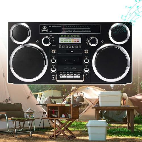 HCAUYNN Electric Adjustable Speed Button Tape Player, Top Suction Type Cd Playing Recorder,Professional Stereo Am/Fm Radio,Black