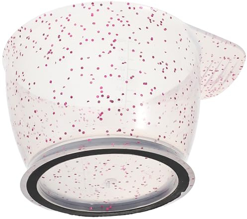 VILLCASE Cuenco para Teñir el Cabello de Plástico Rosa, Tazón para Mezclar Color de Cabello Mezcla Uniforme y Diseño Práctico para Salones de Belleza