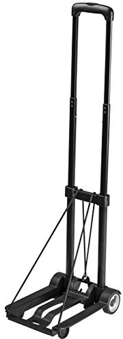 Meister Mini-Sackkarre - 45 kg Tragkraft - Klappbar - Stufenlos höhenverstellbarer Handgriff - Integrierte Spanngurte - mit Vollgummi-Laufflächen - aus Stahl / Handkarre / Transportkarre / 8985730