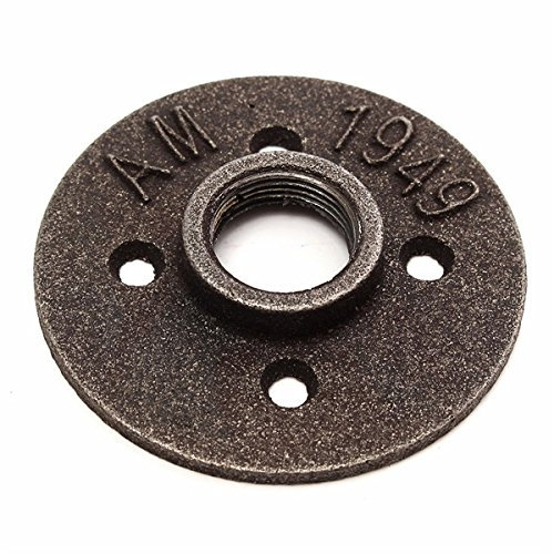 EsportsMJJ 3/4 Inch Black Malleable Iron Floor Flange Fitting Pipe NPT Antique Wall Flange Seat