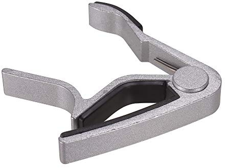 Kapodaster für Akustikgitarren, Folk-Gitarre, Bass, Ukulele mit Schnellwechsel, Aluminiumlegierung silber