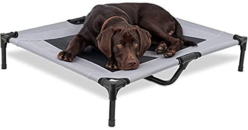 DHGTEP Hunde-Klappbett Erhöhtes Hundekühlbett Waschbar Atmungsaktiv Langlebige Hängematten für Kleine Mittlere Große Hunde Katze Welpe Outdoor Schlaf (Größe : 122x92x24CM)