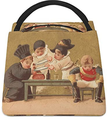 LafalPer Bolsa de Almuerzo Personalizada Bolsa Porta Alimentos para Niños Bolsa Comida Mujer para Trabajo Escuela Lindo pan dividido